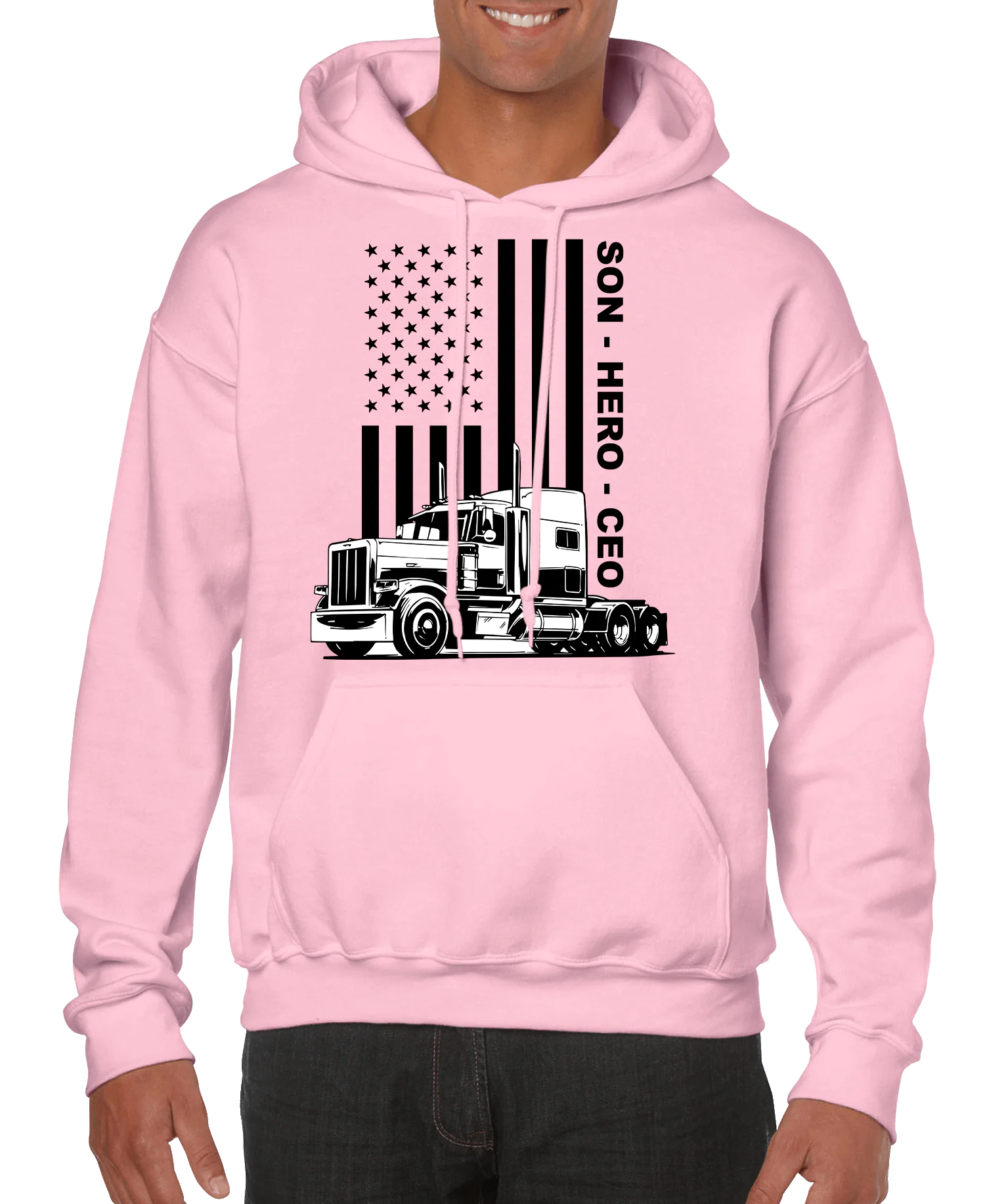 USA Trucker, Son, Hero, CEO Men’s Hoodie