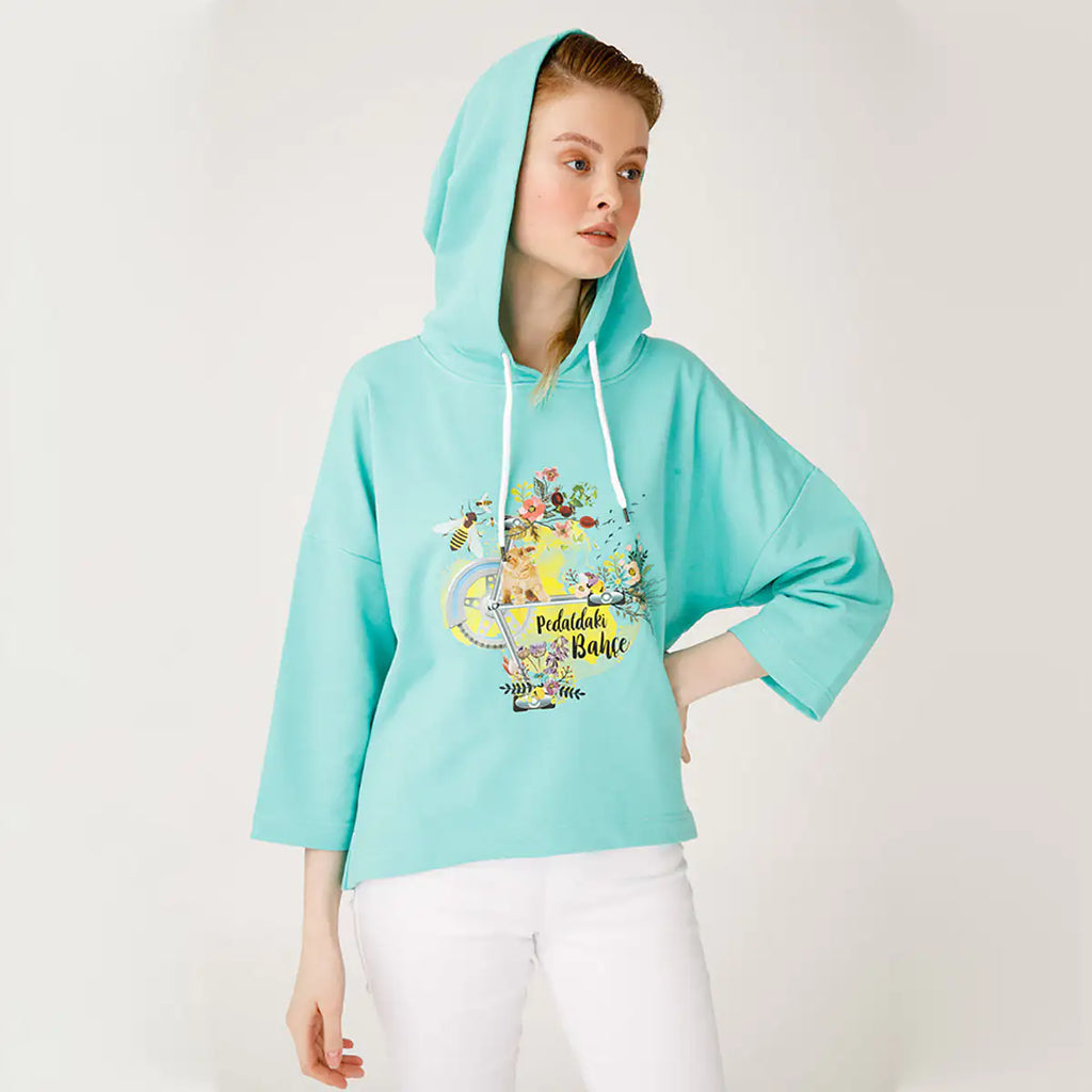 Biggdesign Nature Garden On The Pedal Women Hoodie Sweatshirt